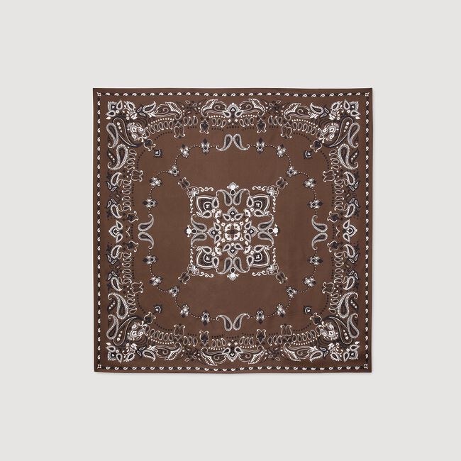 Foulard in seta con stampa bandana