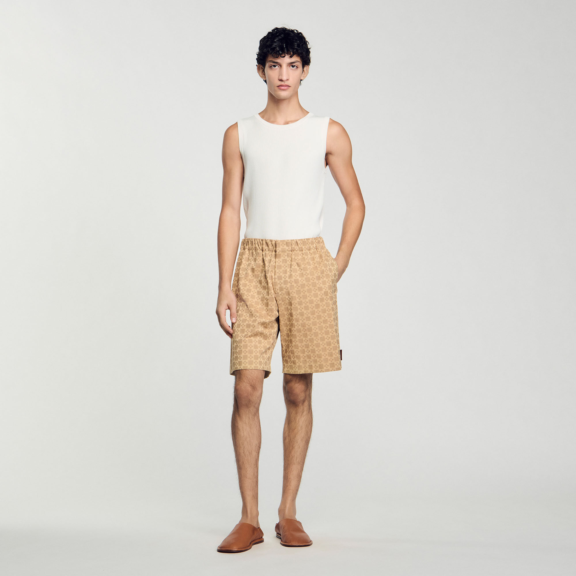 Shorts in jacquard Square Cross