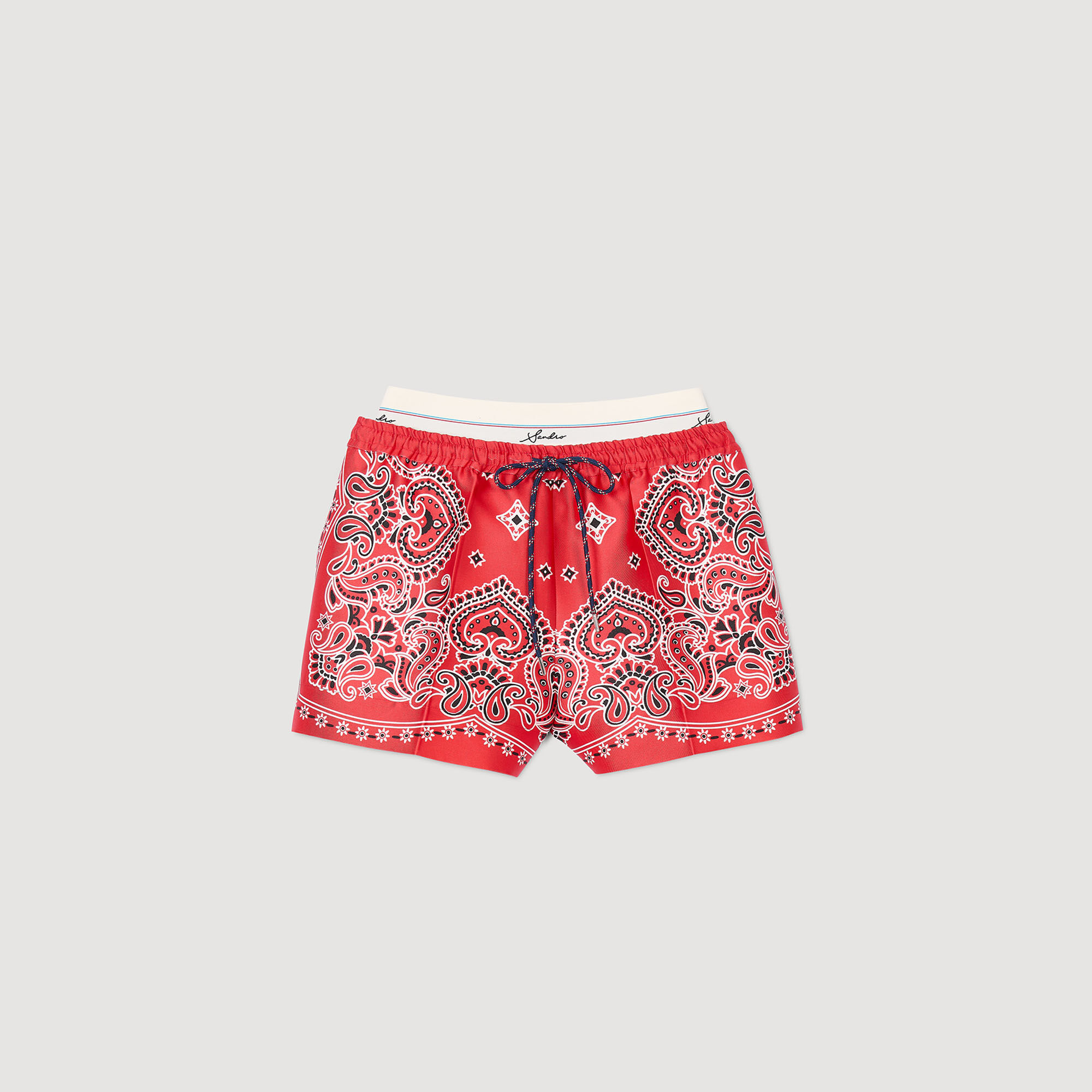 Shorts con stampa a bandana