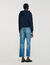 Felpa in maglia e denim