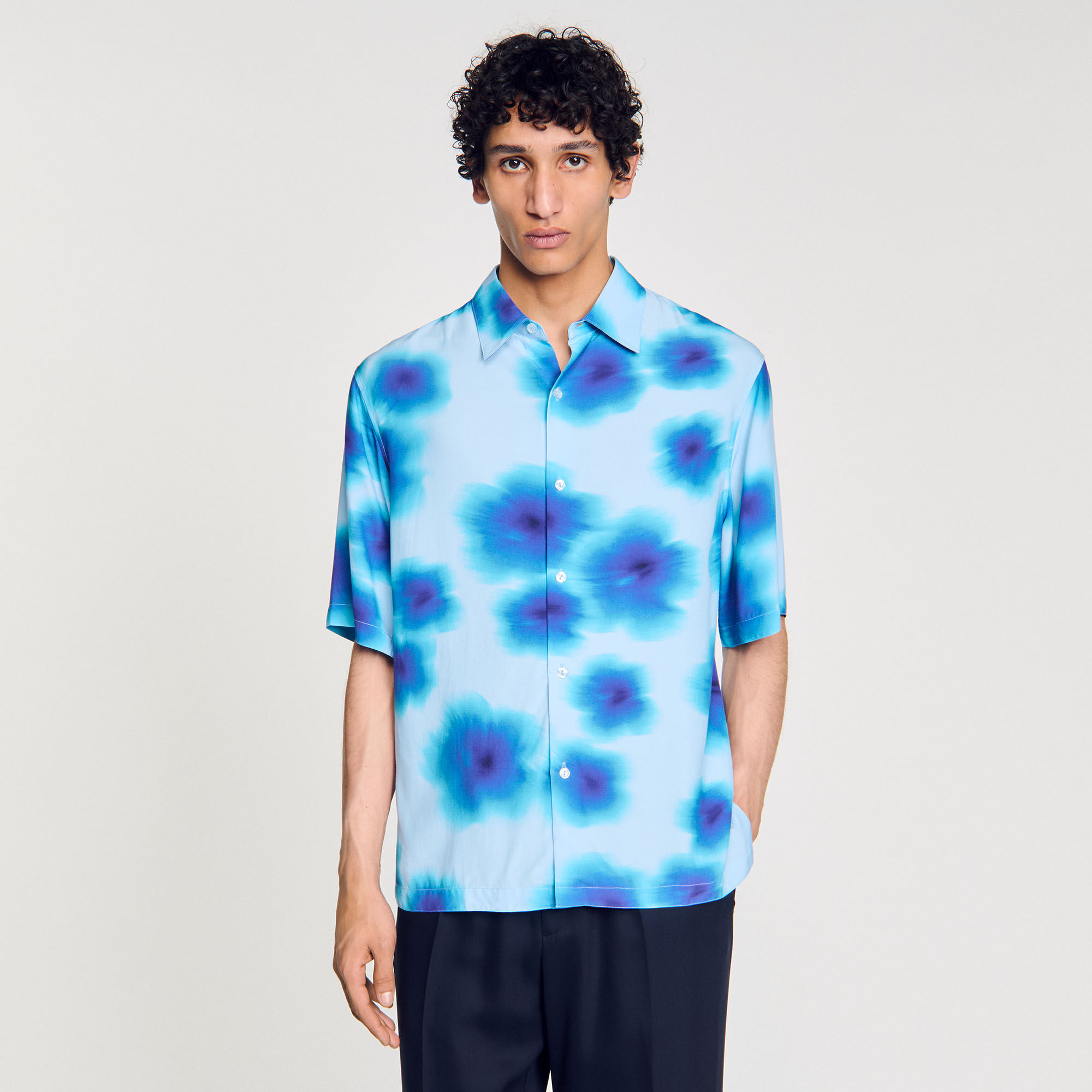 Camicia con stampa a fiori