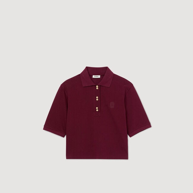 Polo con bottoni fantasia