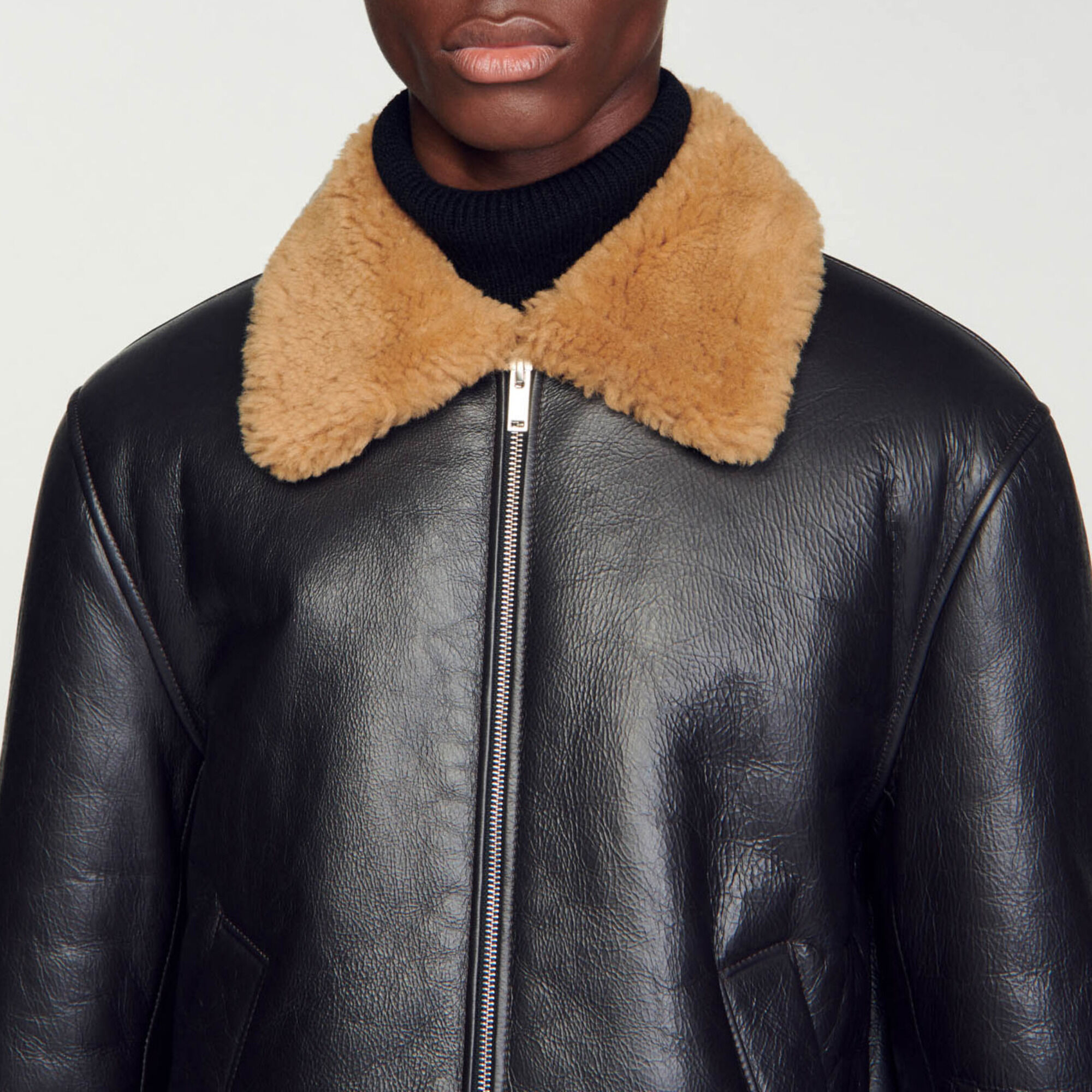 Giacca oversize in scamosciato