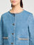 Giubbotto in denim con strass