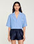 Camicia glitterata a maniche corte