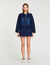 Cardigan con dettagli in denim