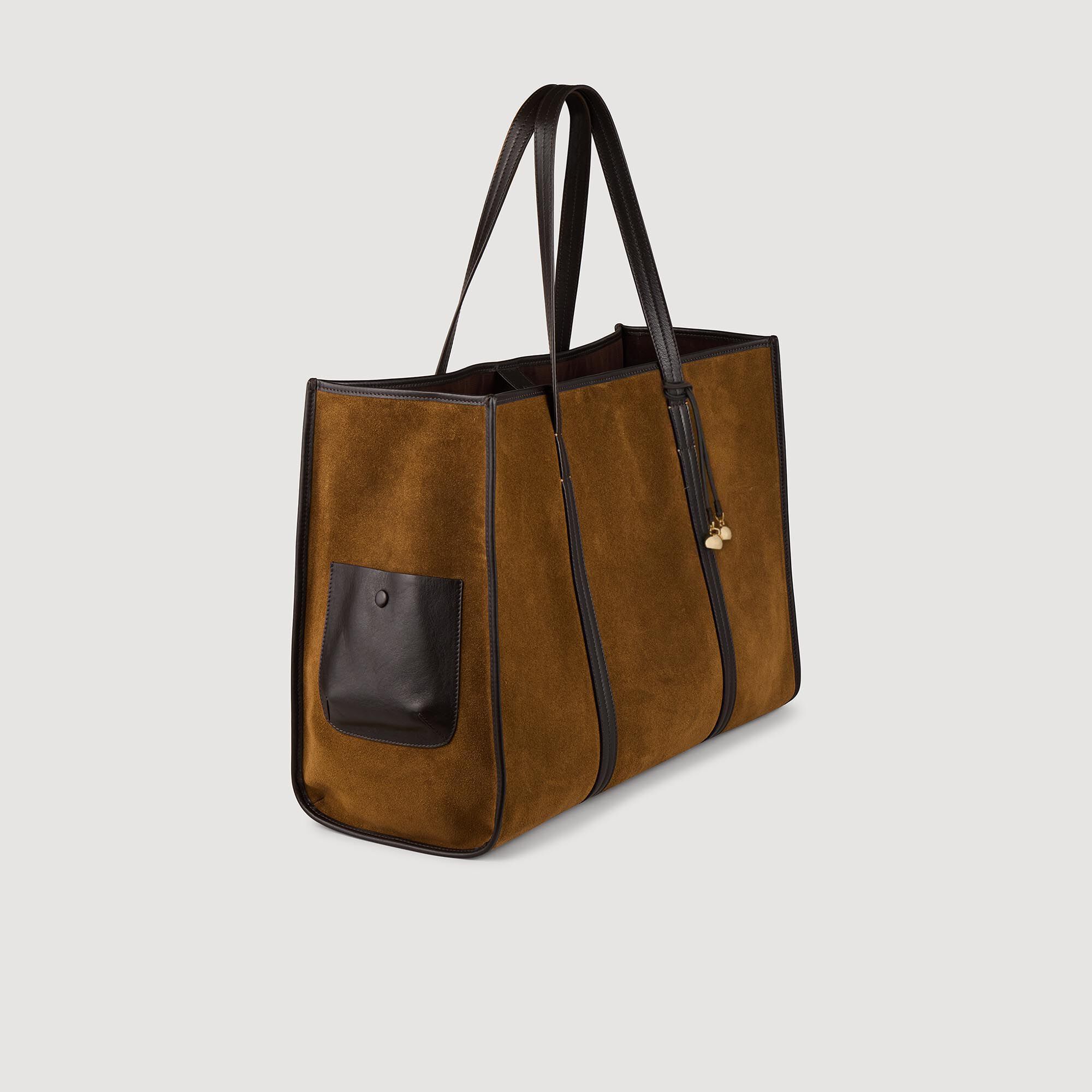 Tote bag in scamosciato