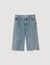 Bermuda jeans effetto stropicciato