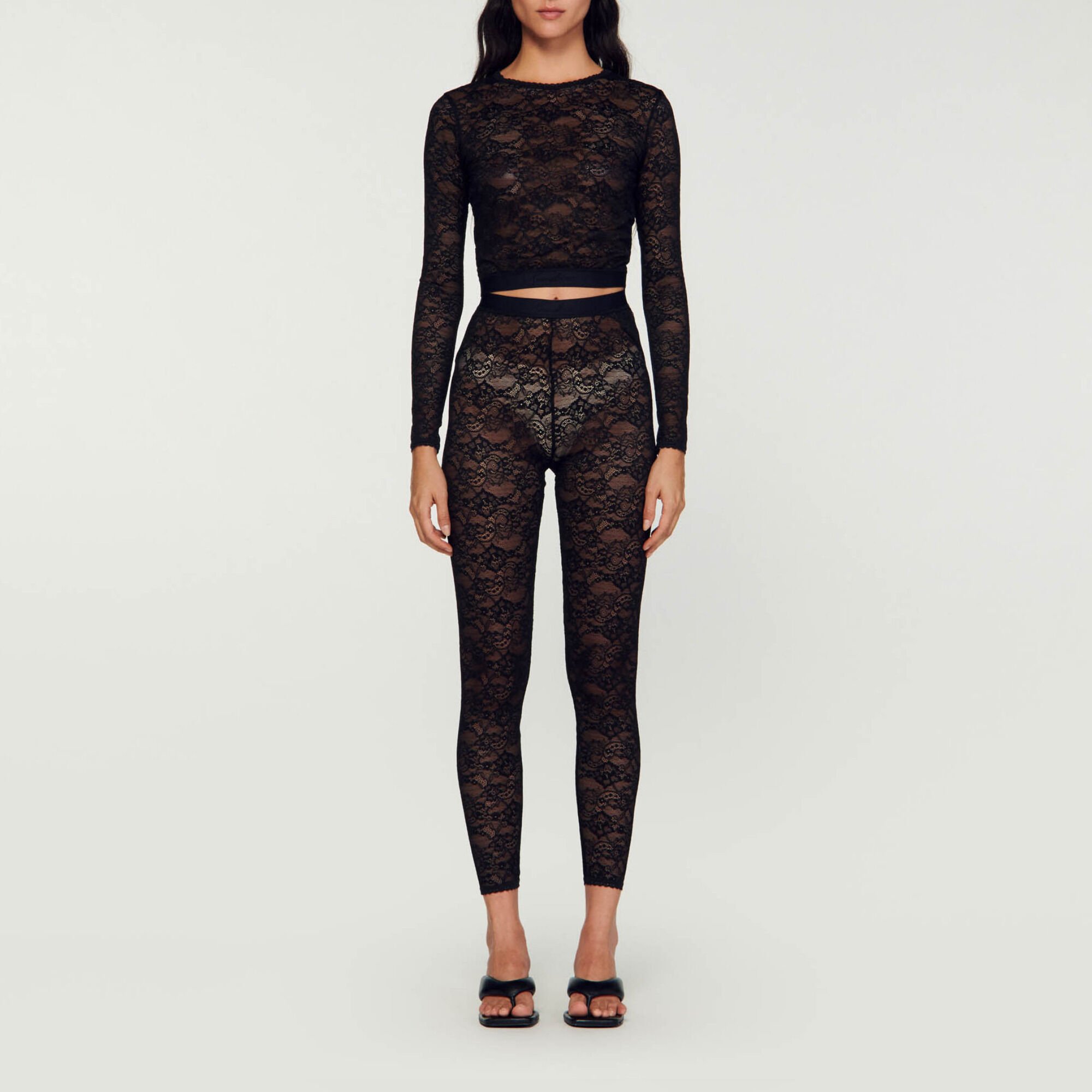 Leggings in pizzo