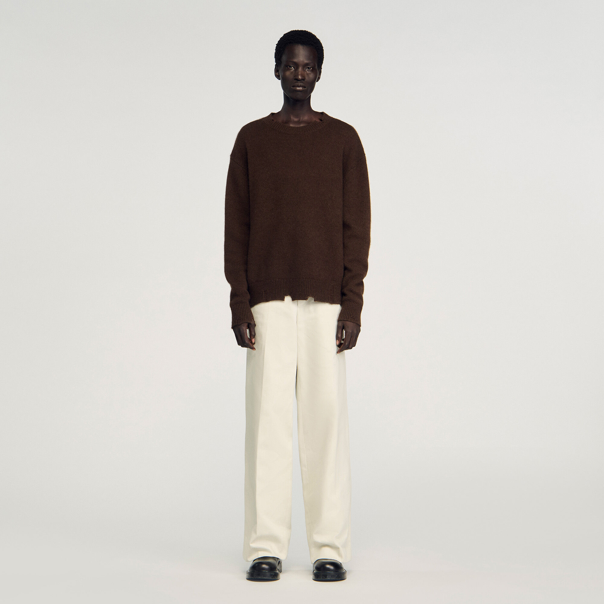 Maglione lana effetto stropicciato
