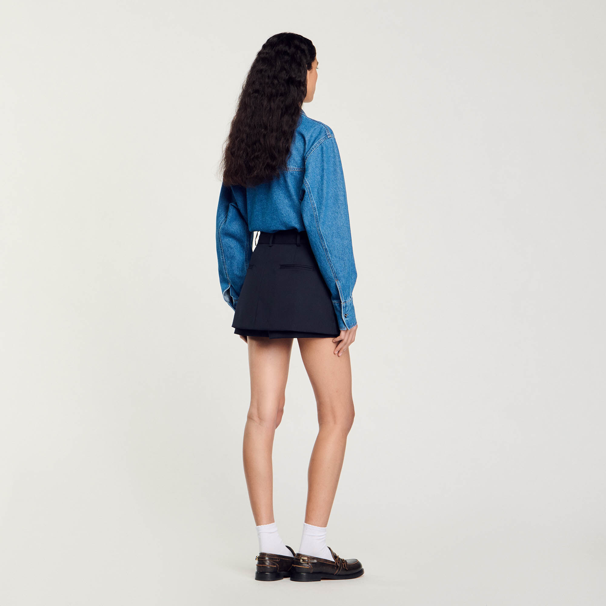 Skorts con passanti a fantasia