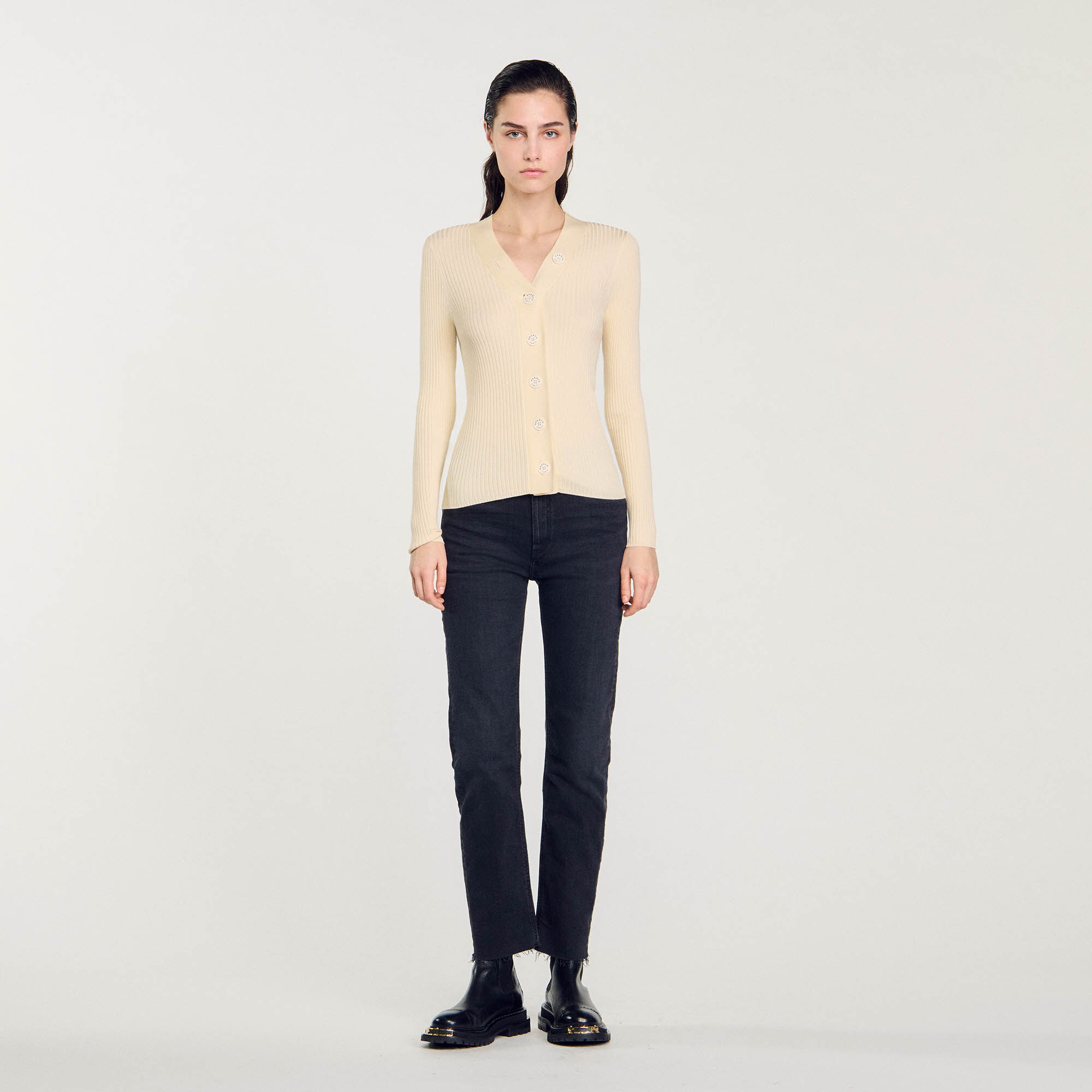 Cardigan in viscosa certificata