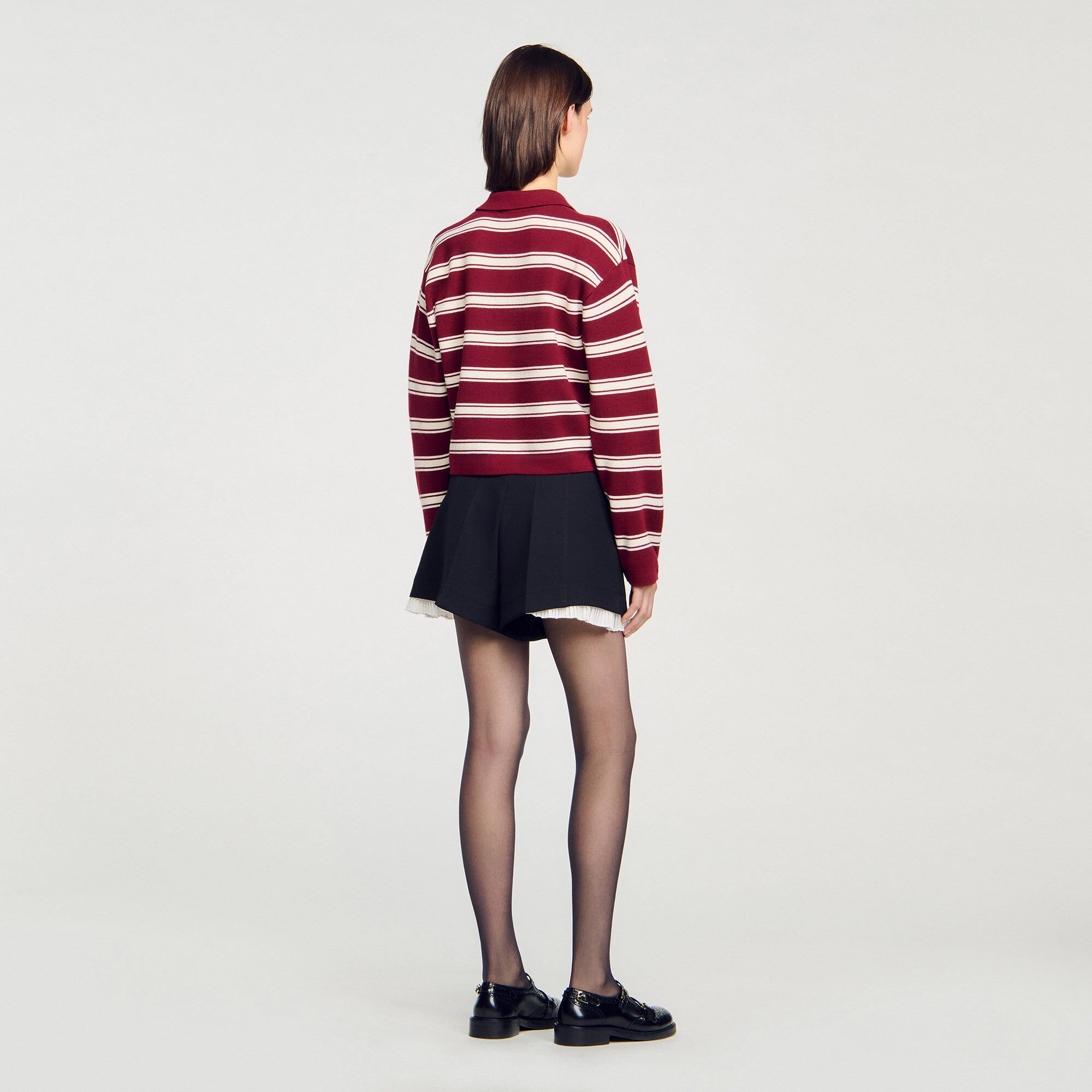Maglione polo a righe