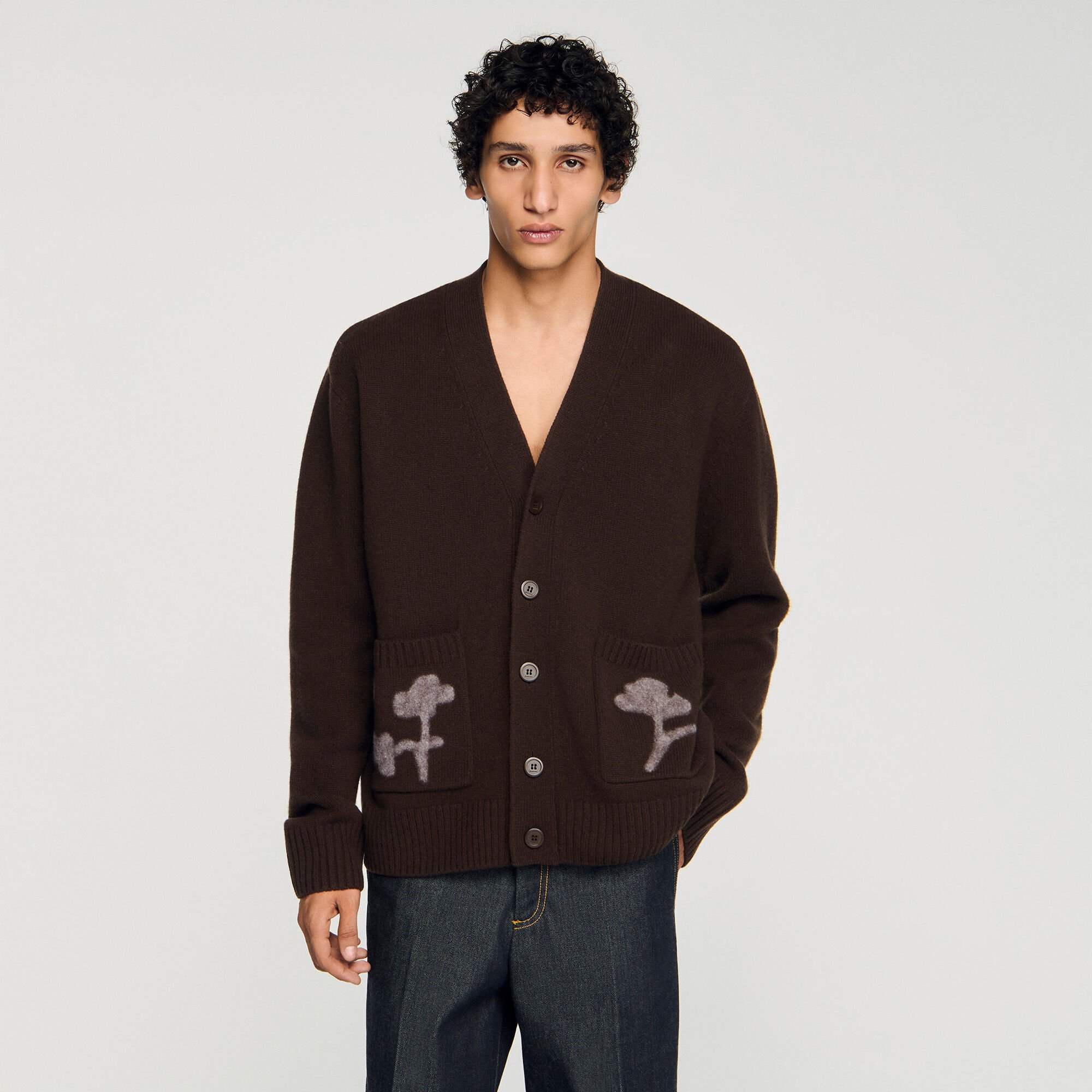 Cardigan a motivi floreali