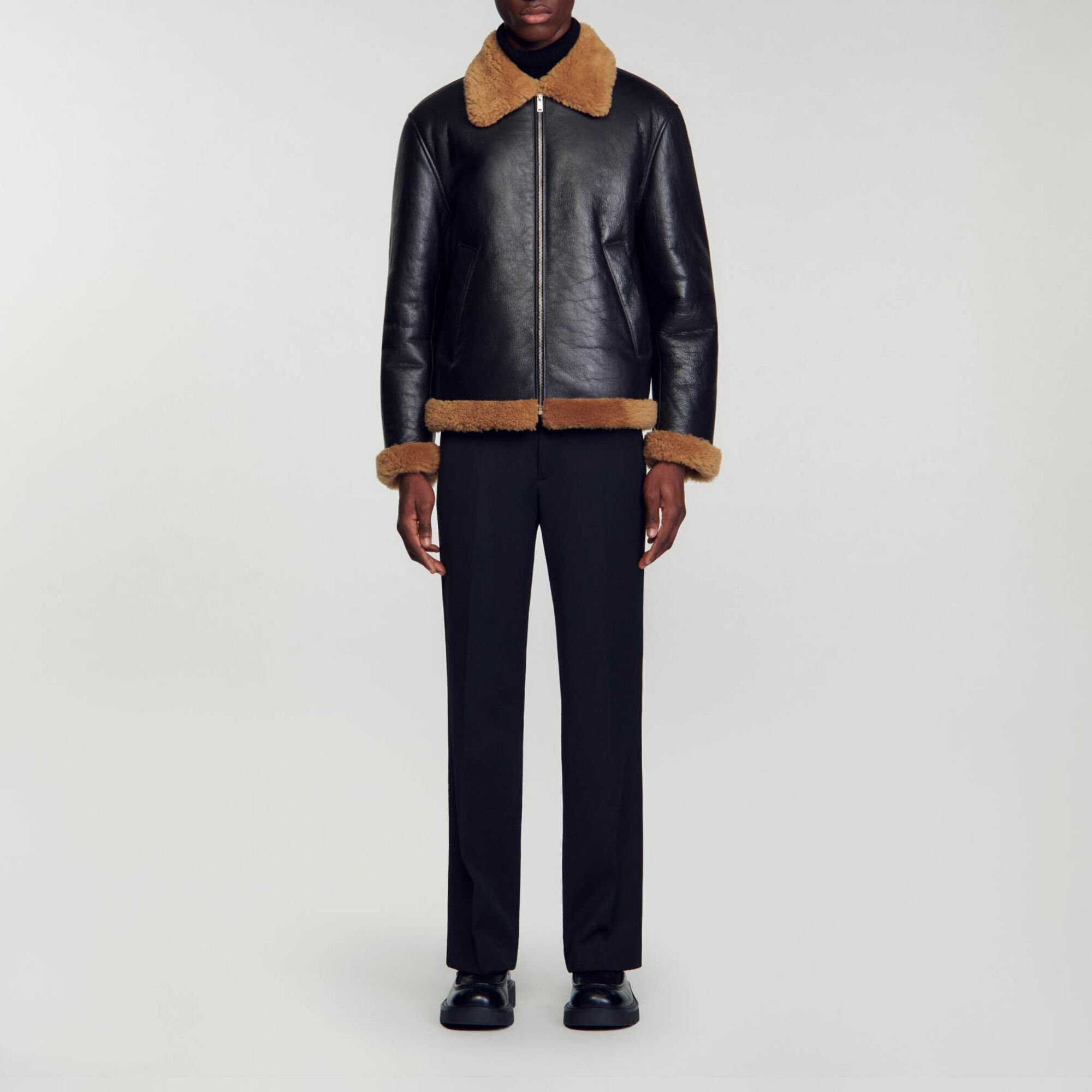 Giacca oversize in scamosciato