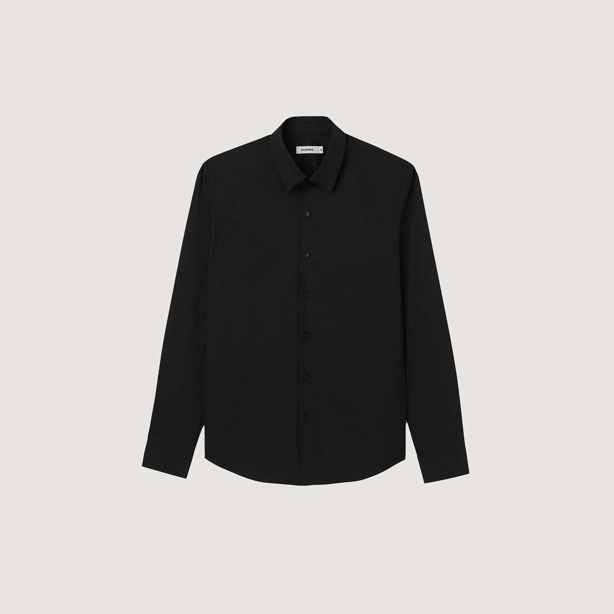 Camicia aderente in cotone stretch