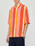 Camicia fluida a righe a maniche corte