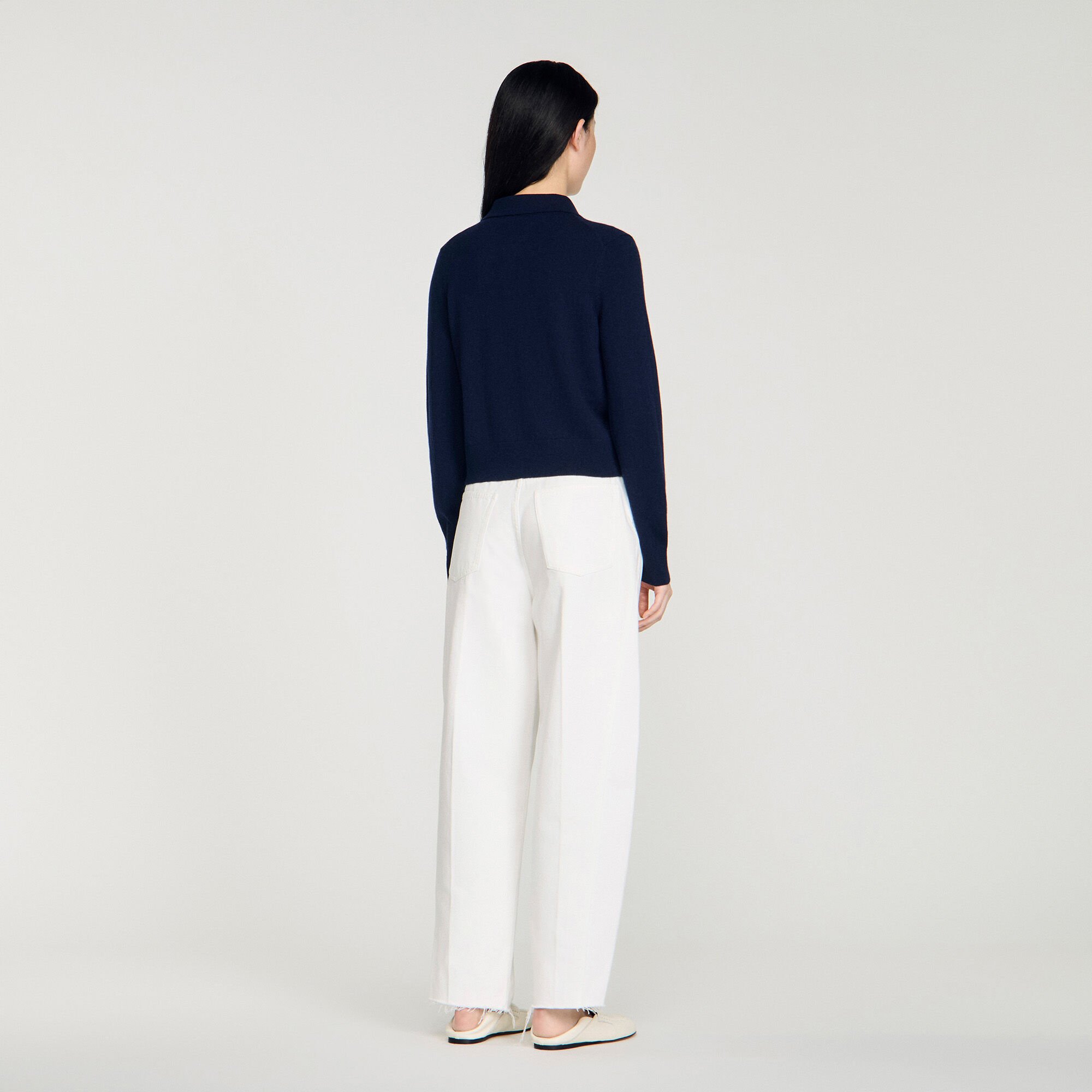 Cardigan a righe lana e cachemire