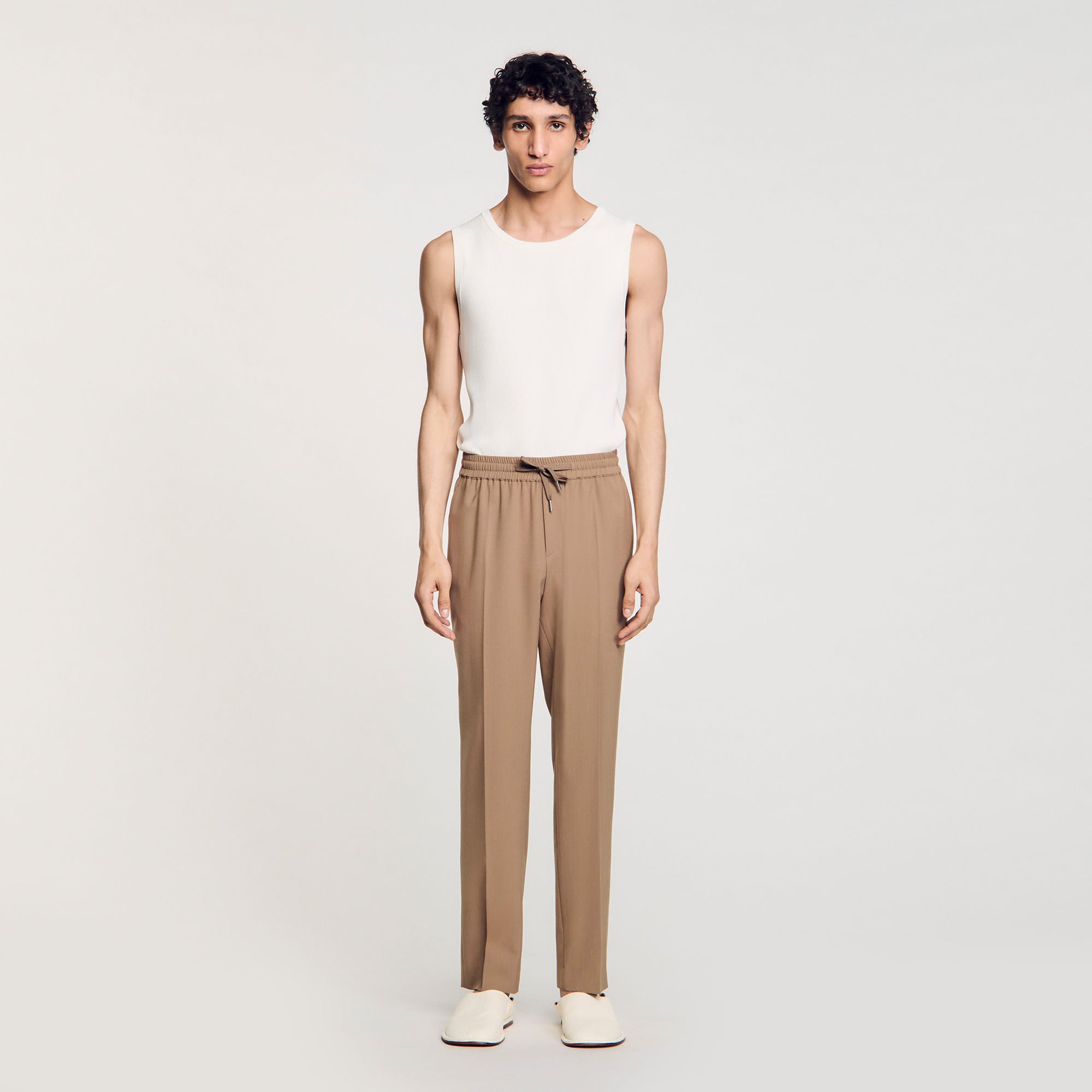 Pantaloni dritti elasticizzati