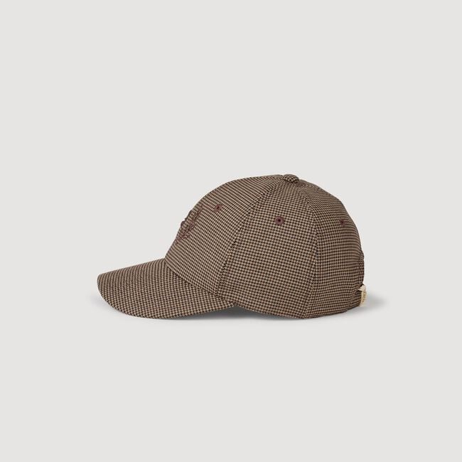 Cappellino stampa pied de poule