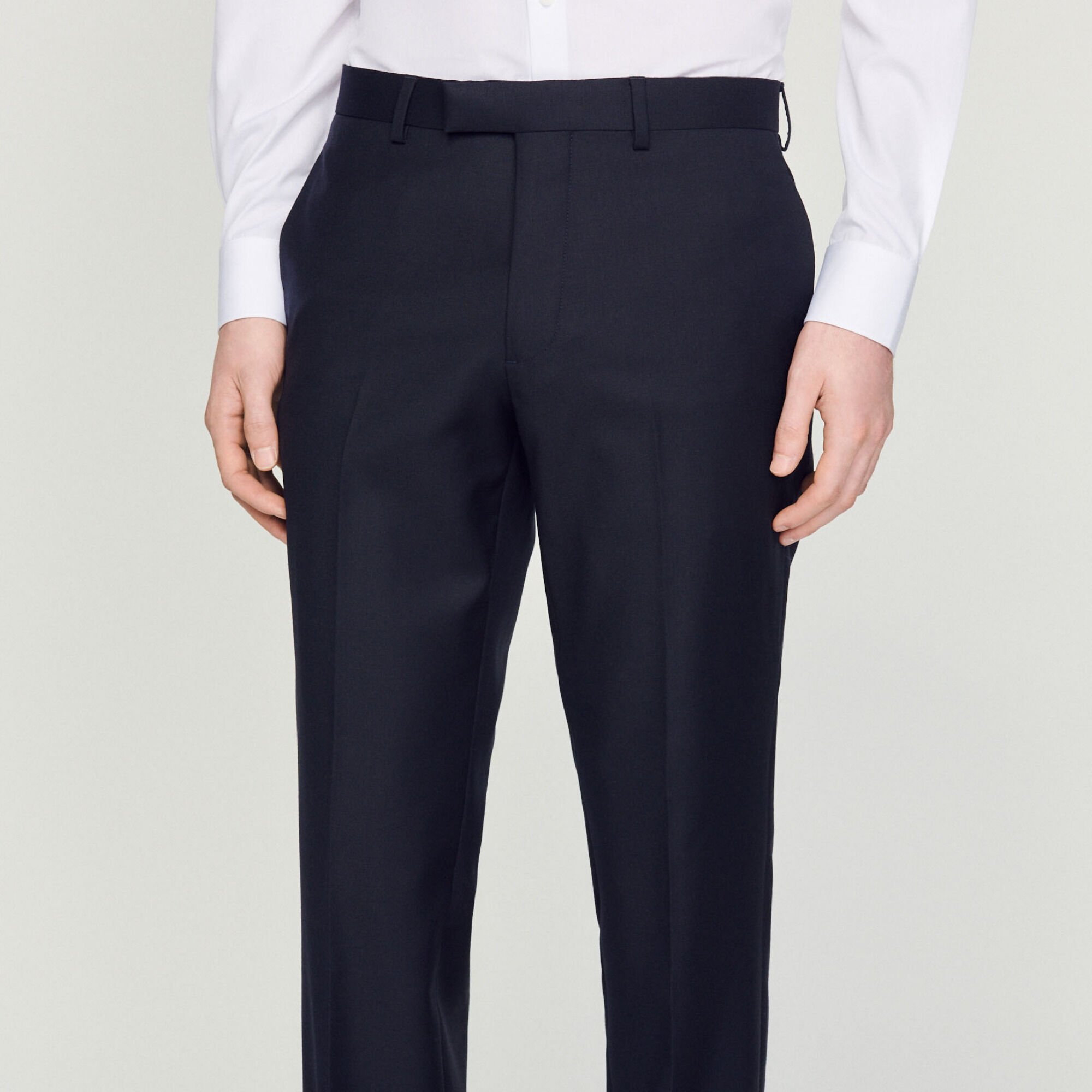 Pantaloni da completo in lana stretch