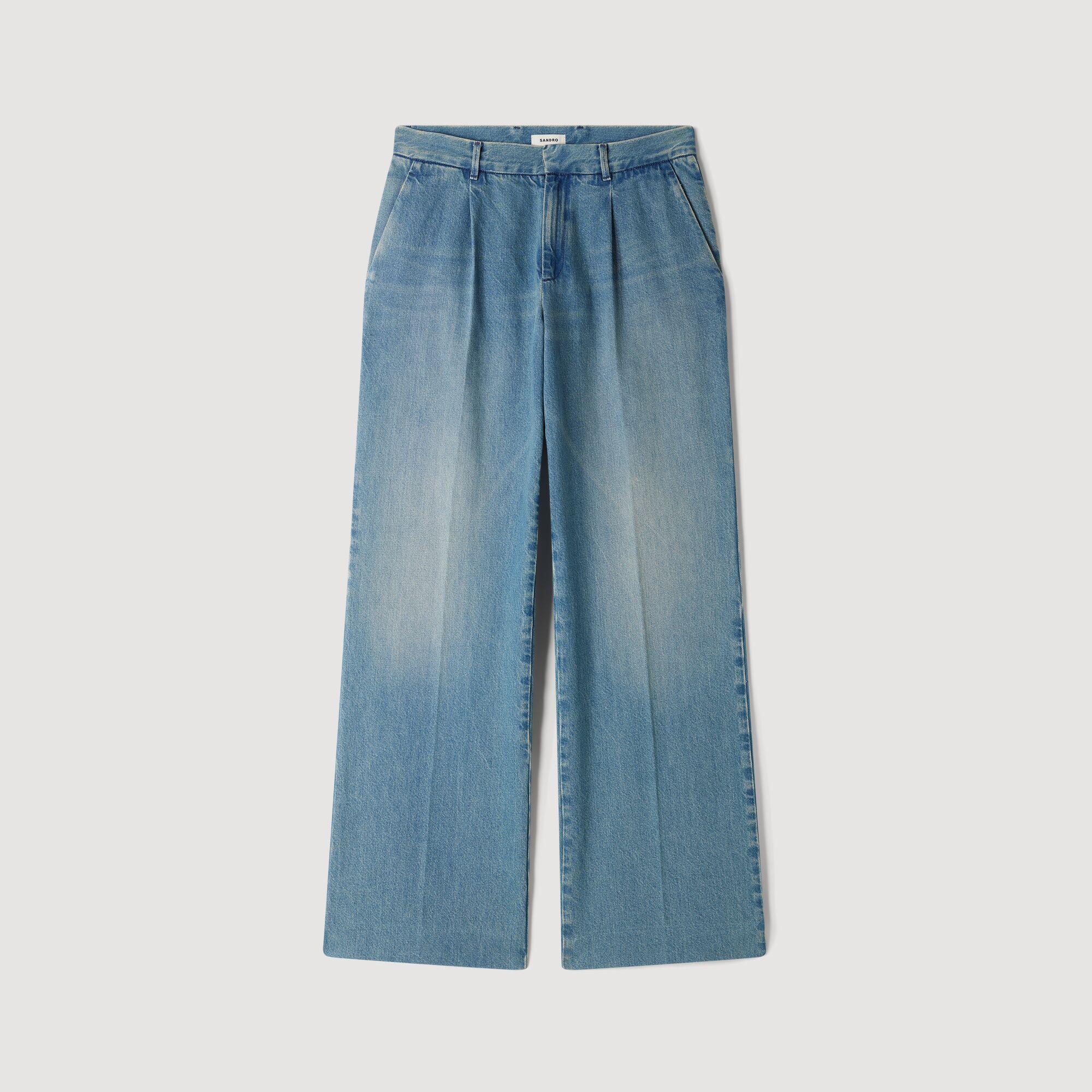Jeans larghi effetto d&eacute;lav&eacute; - Uomo | Sandro