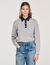 Maglione con colletto in jeans