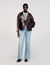 Giubbotto in pelle oversize
