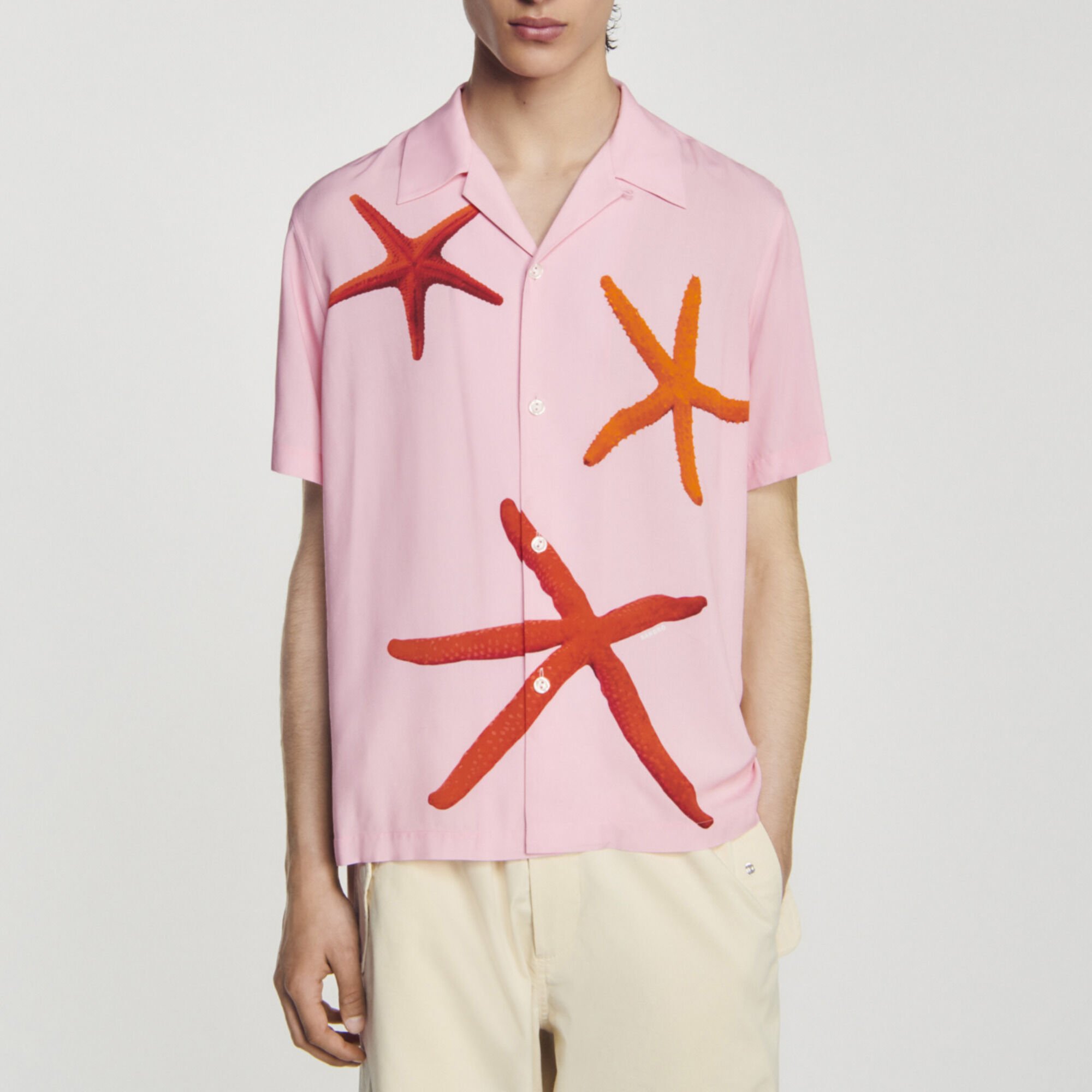 Camicia con stampa stelle marine