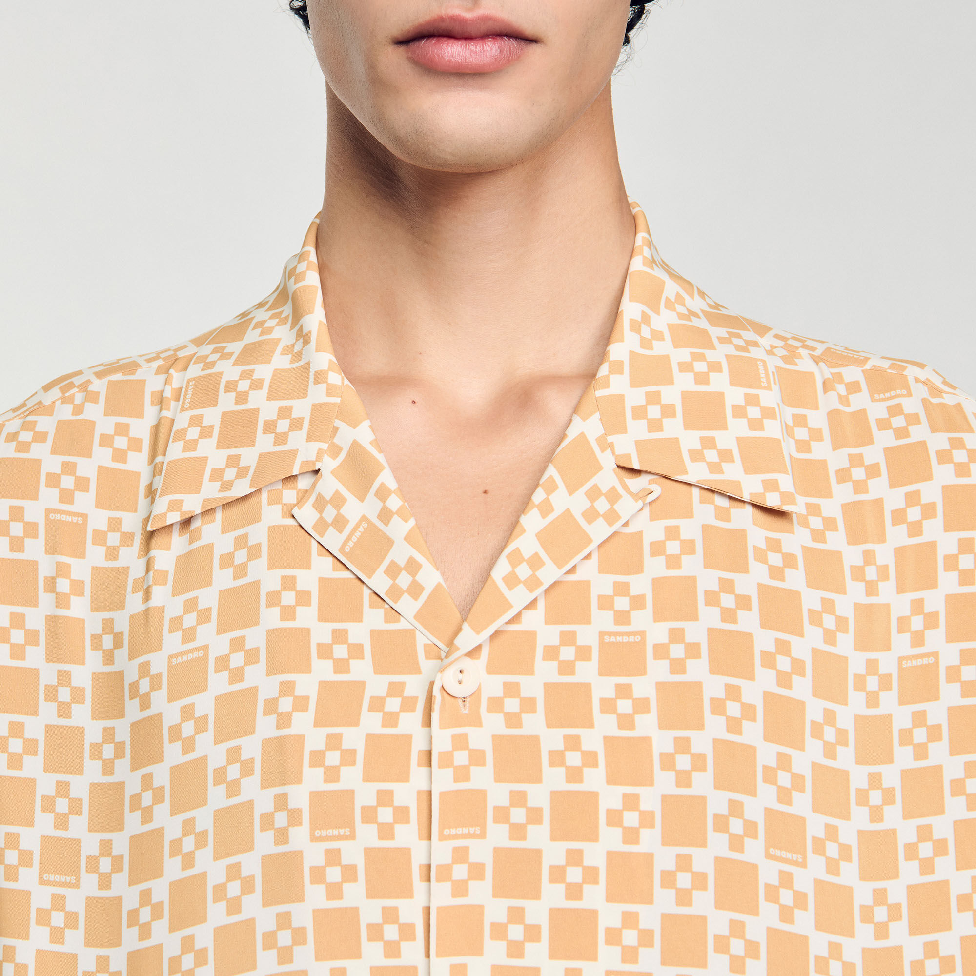 Camicia fluida con stampa Square Cross