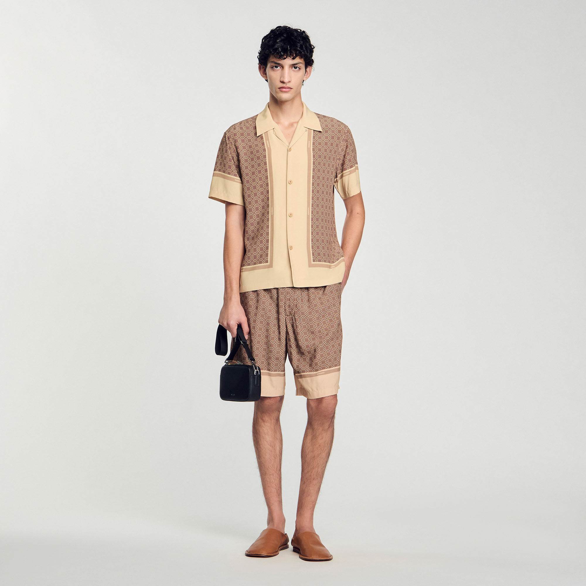 Camicia a maniche corte con stampa