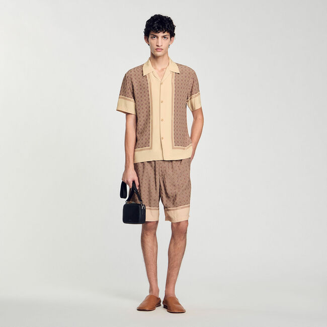Camicia a maniche corte con stampa