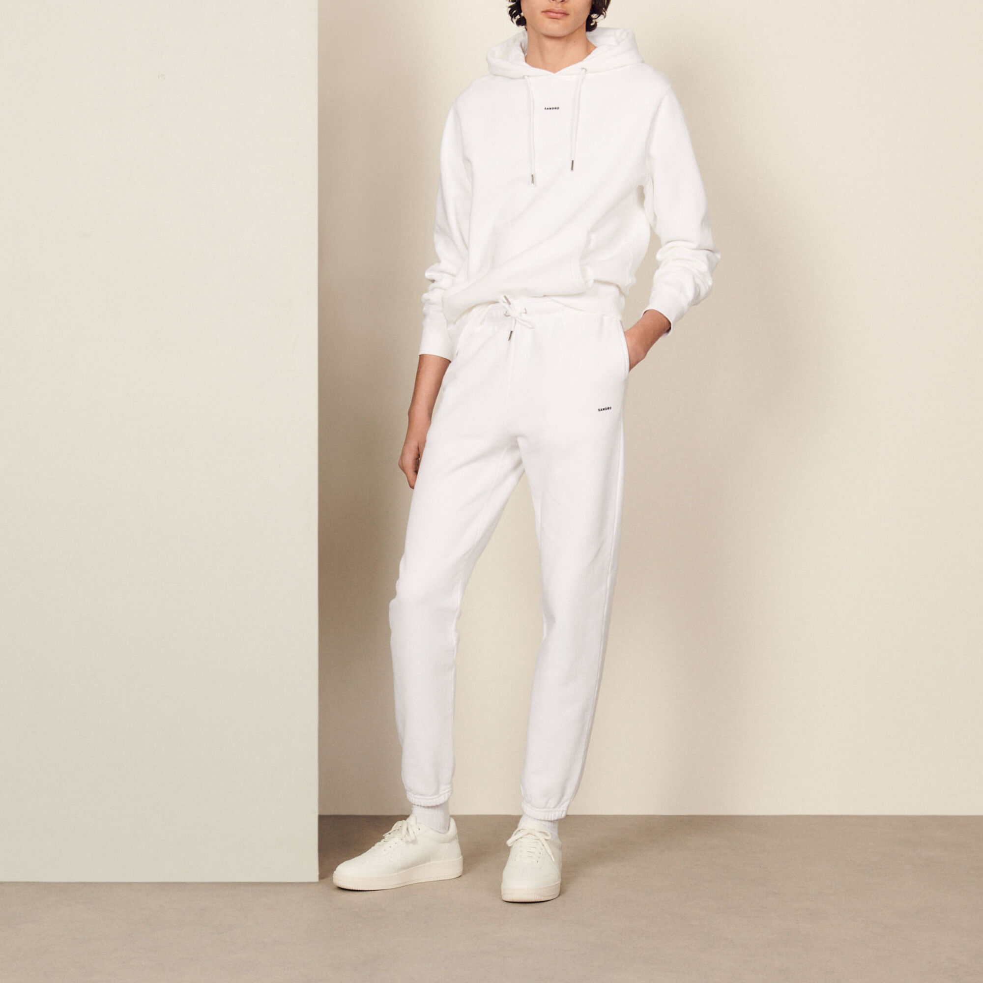 Pantaloni da jogging felpati ricamati