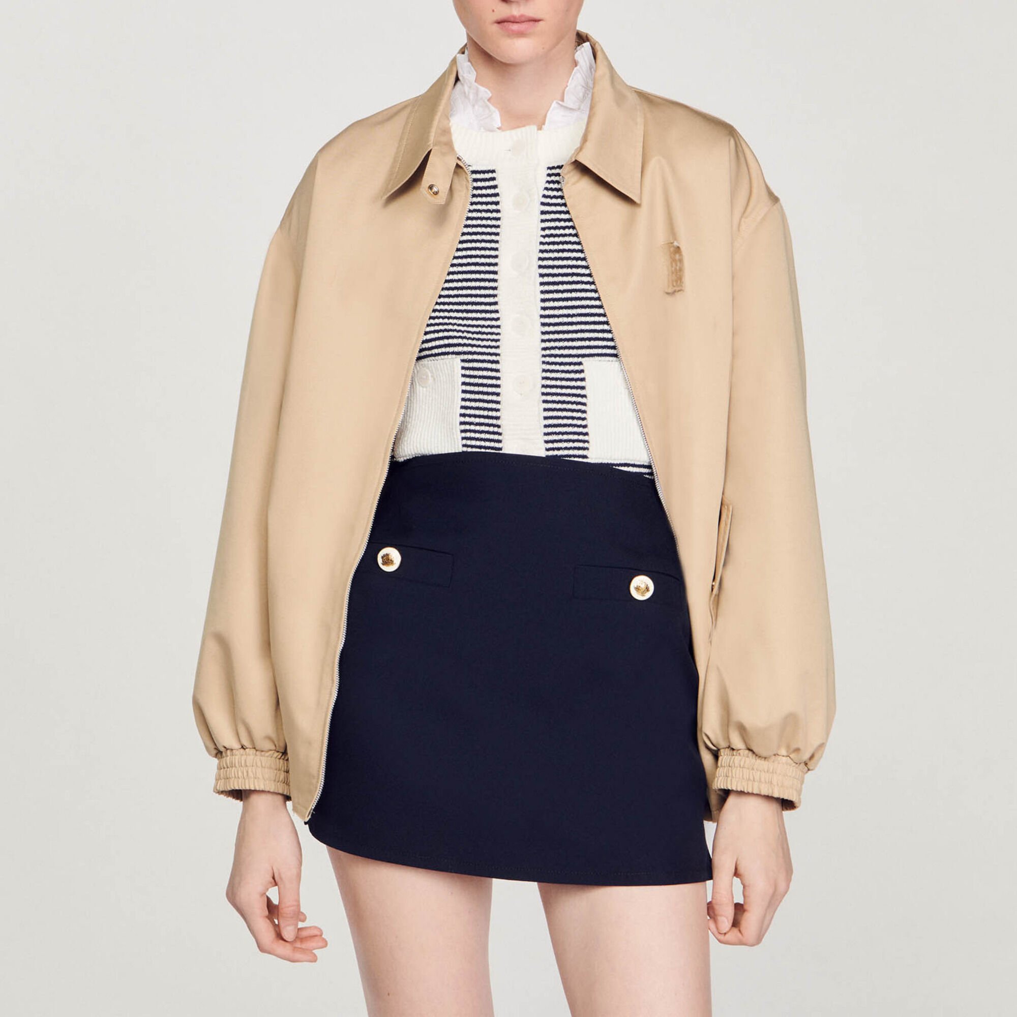 Gonna corta in twill di lana