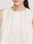 Crop top plissettato collo strass