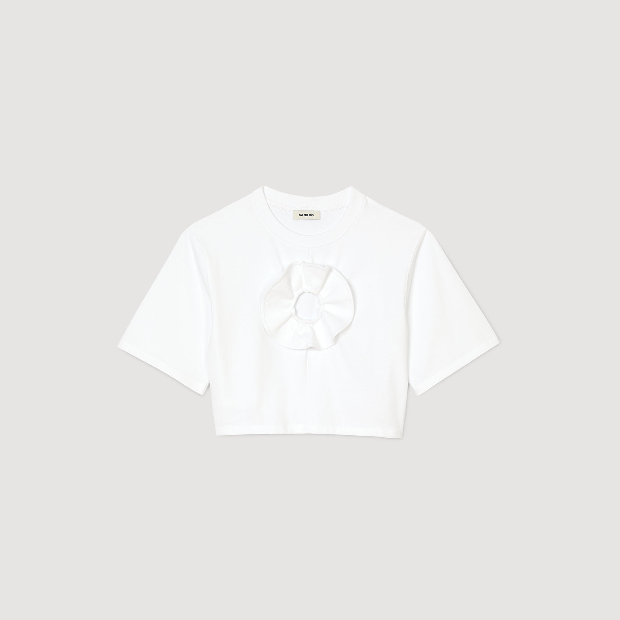 T-shirt con dettaglio volant