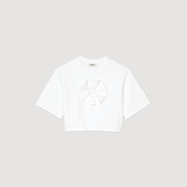 T-shirt con dettaglio volant