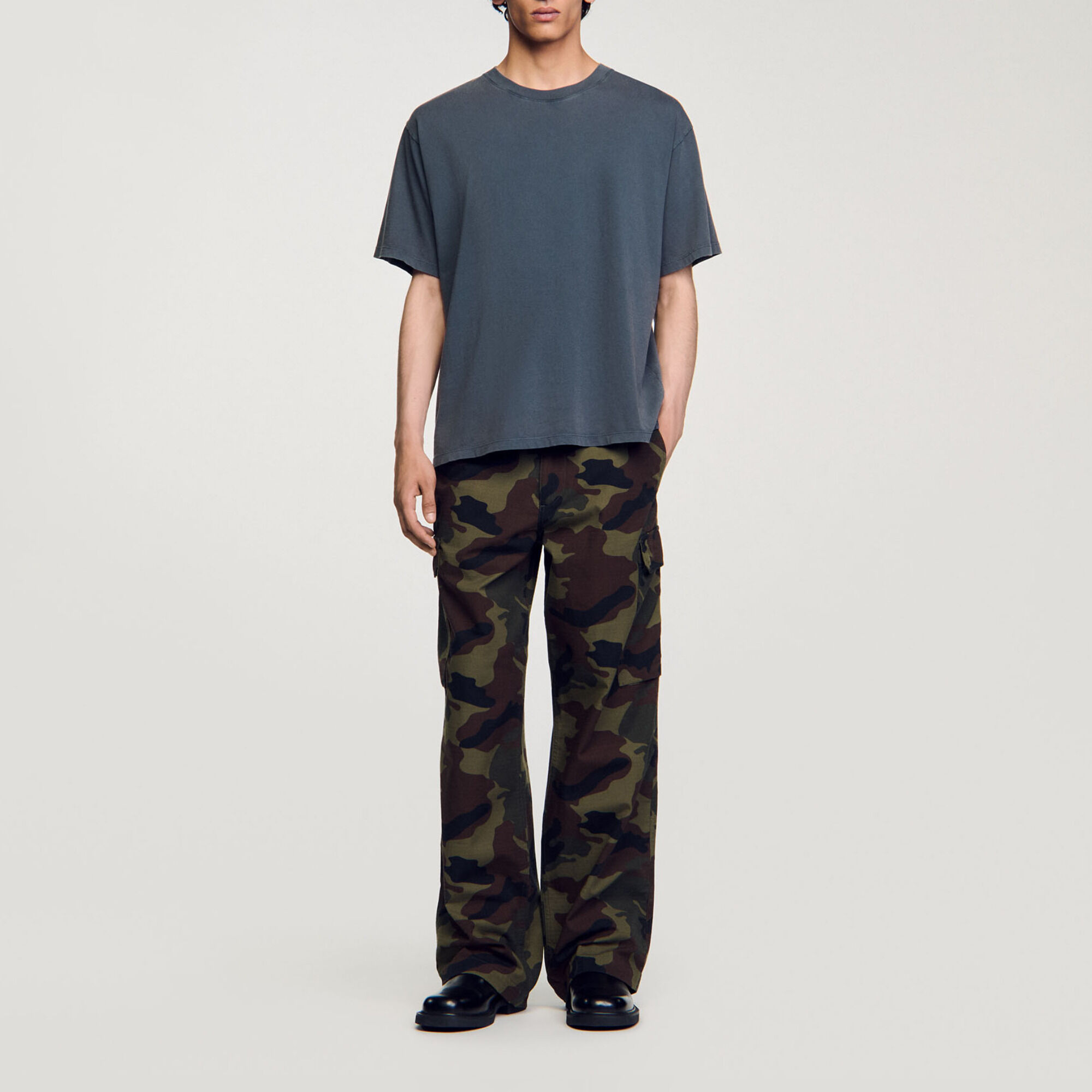 T-shirt con effetto délavé