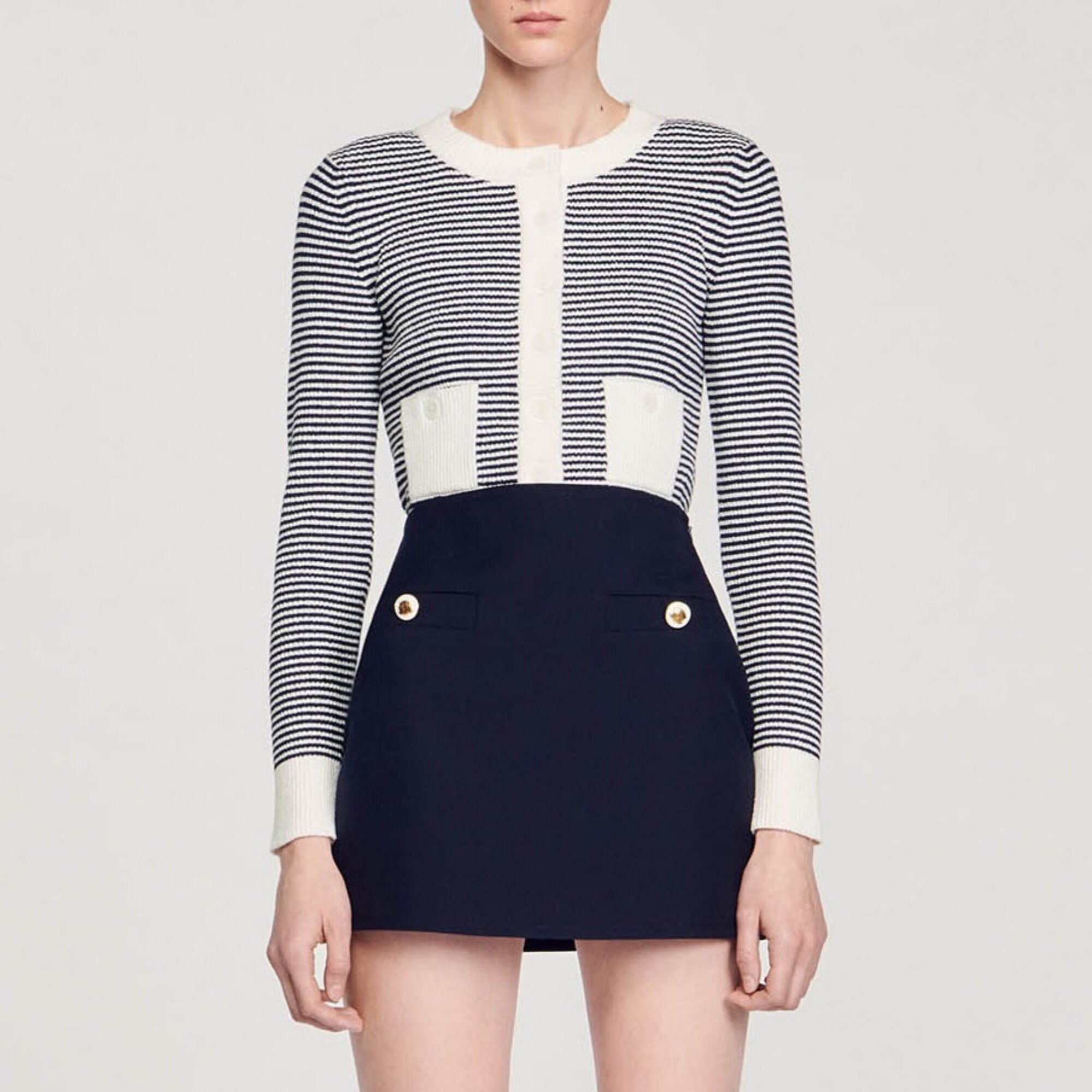 Gonna corta in twill di lana