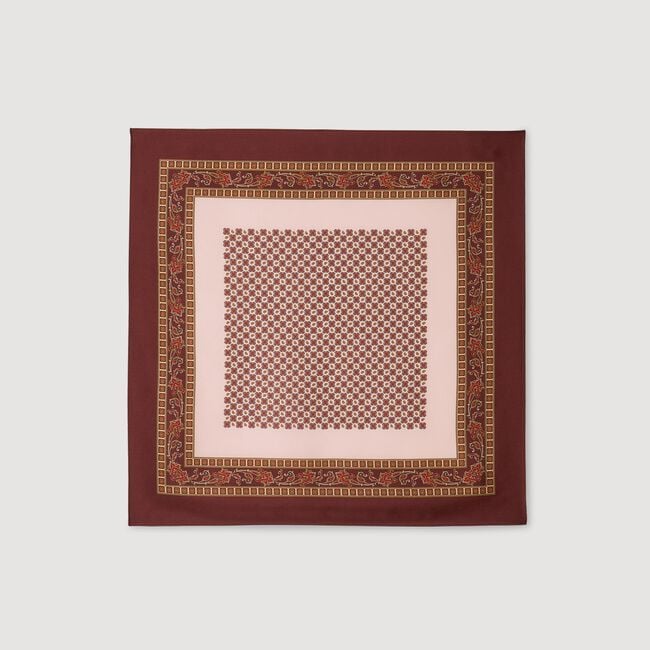 Foulard con stampa posizionata