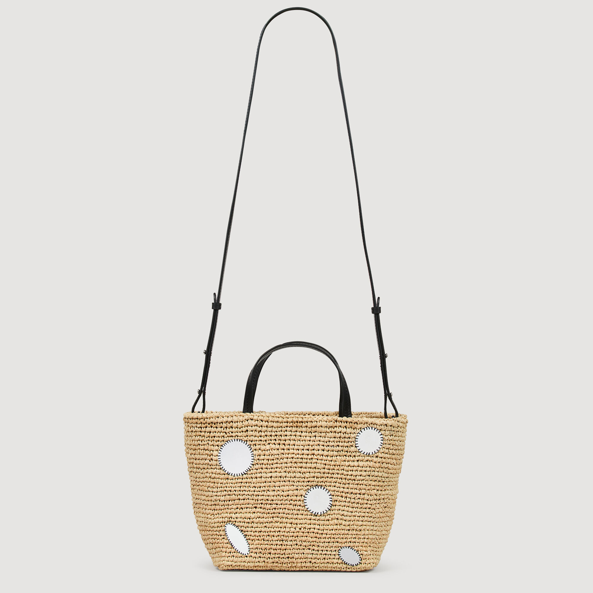 Basket bag in rafia