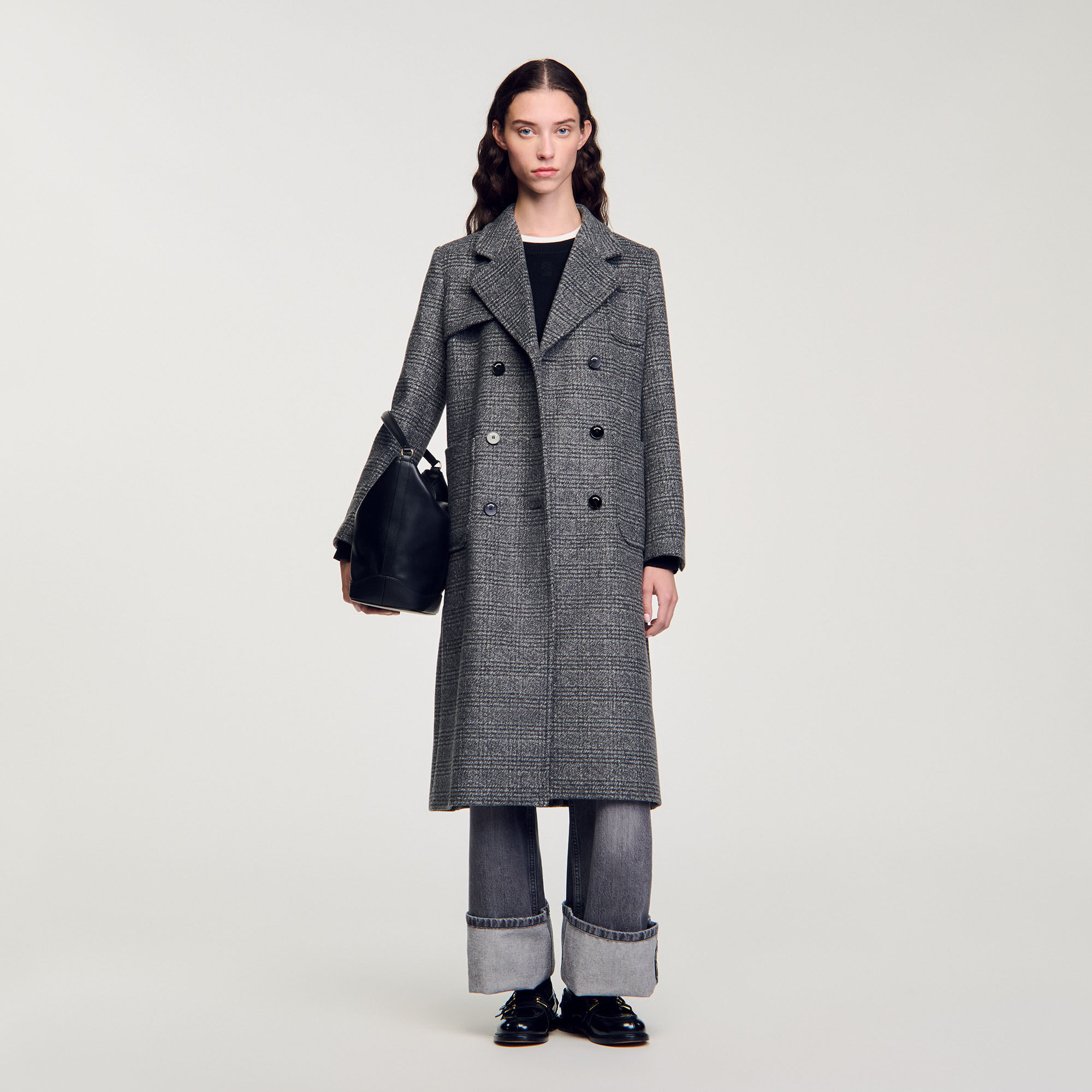 Cappotto lungo a quadri