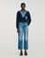 Maglione con dettagli in denim