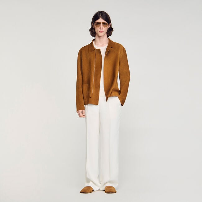 Giubbotto in crosta di pelle