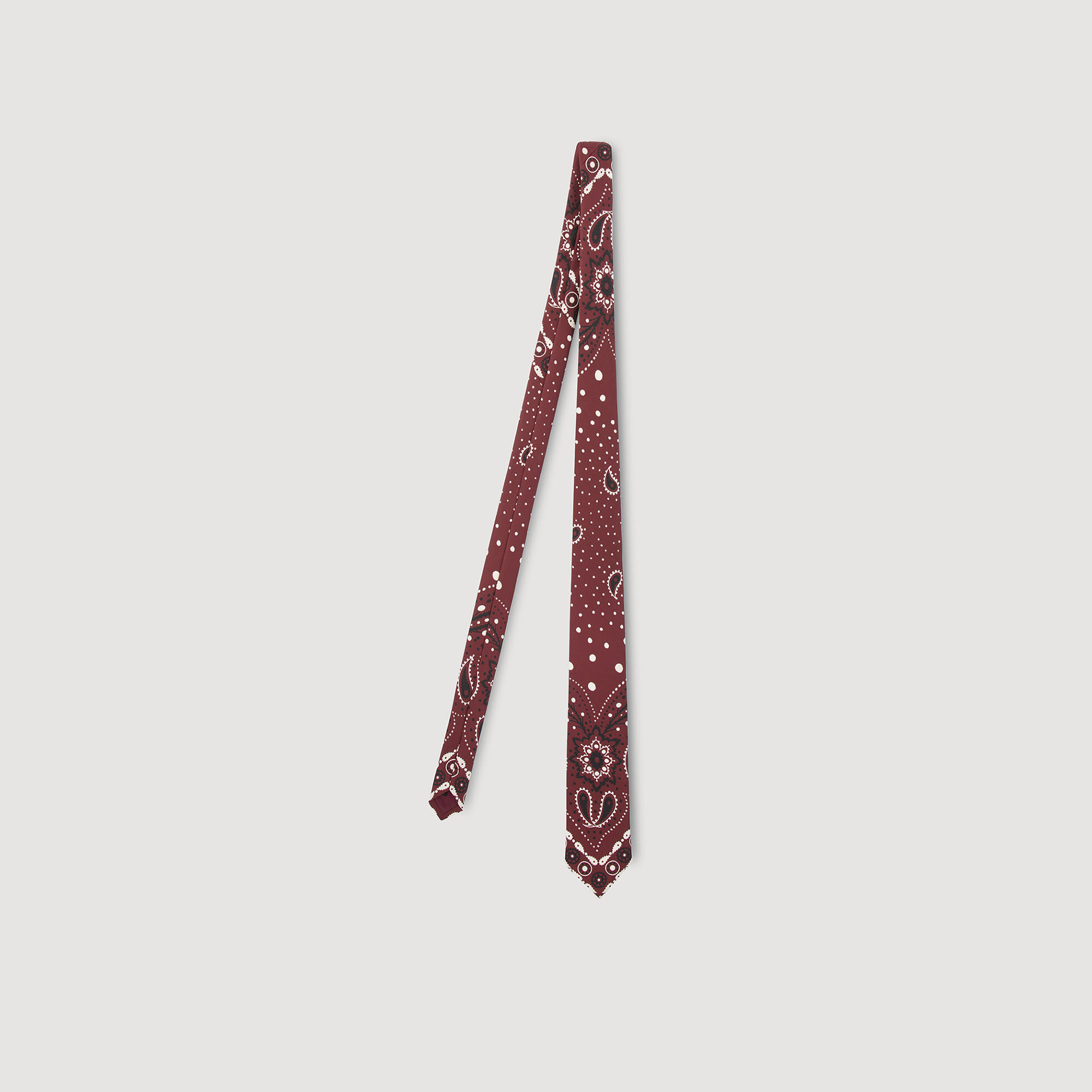 Cravatta in seta con stampa paisley