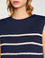 T-shirt a righe senza maniche