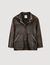 Giubbotto oversize borchiato in pelle