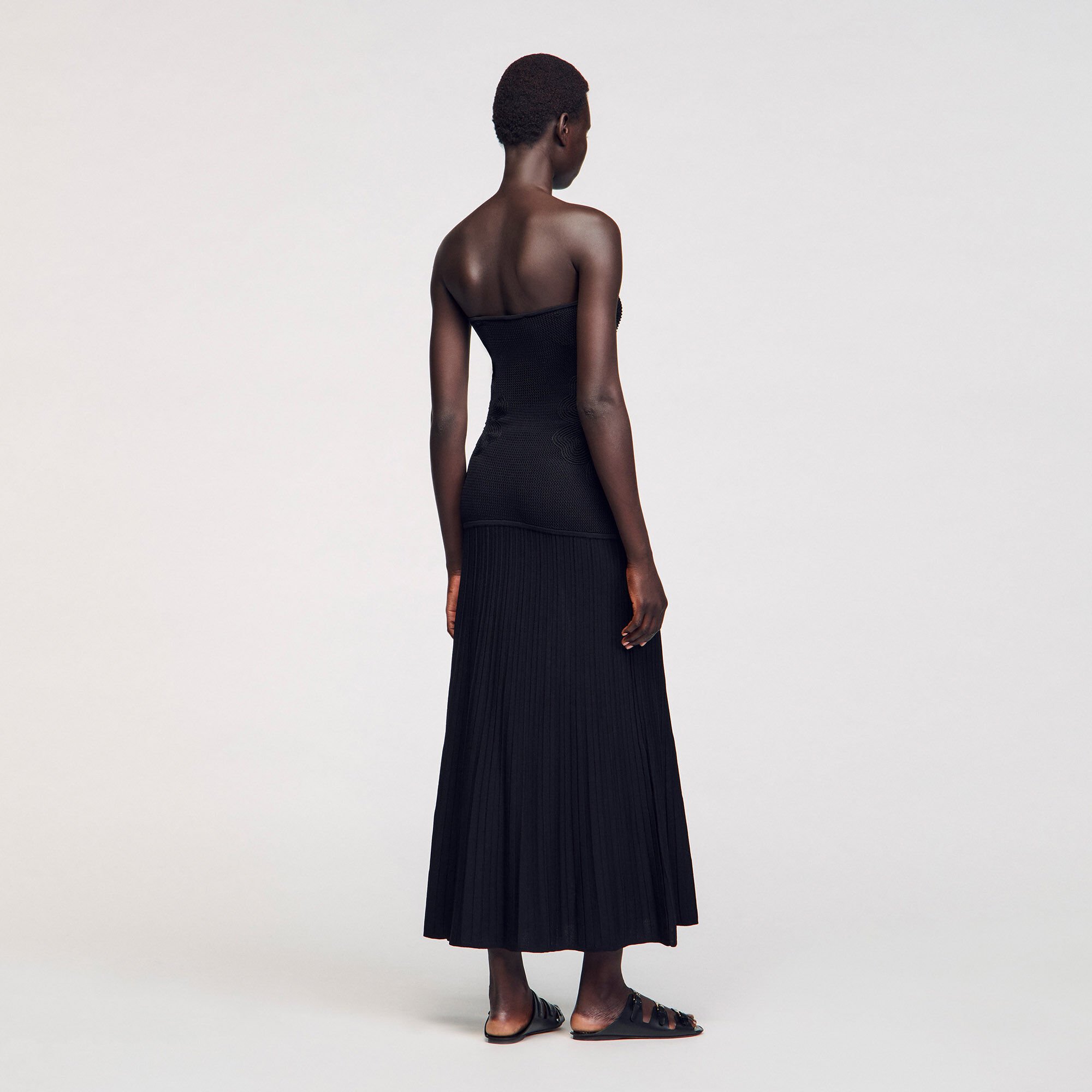 Abito bustier in maglia