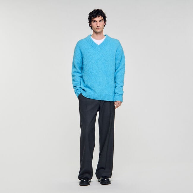 Maglione a V a maniche lunghe