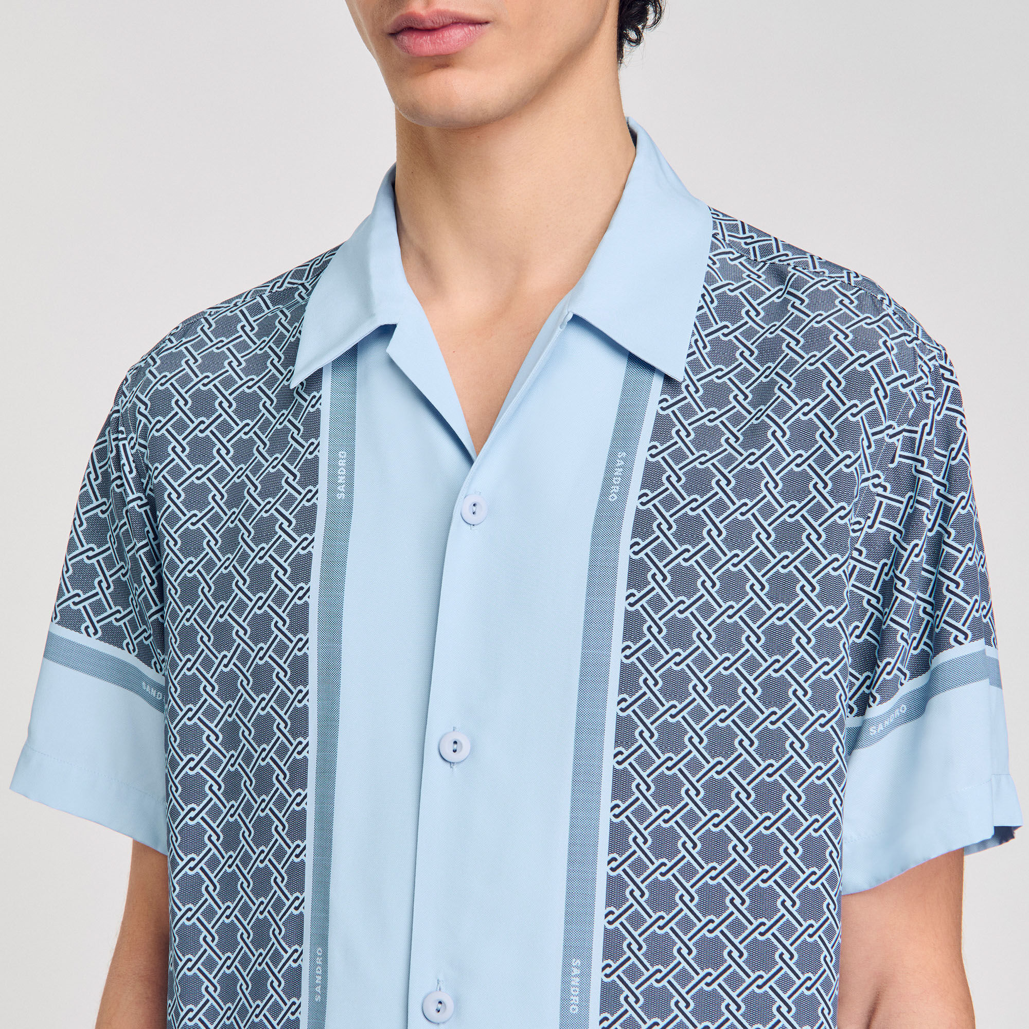 Camicia a maniche corte con stampa